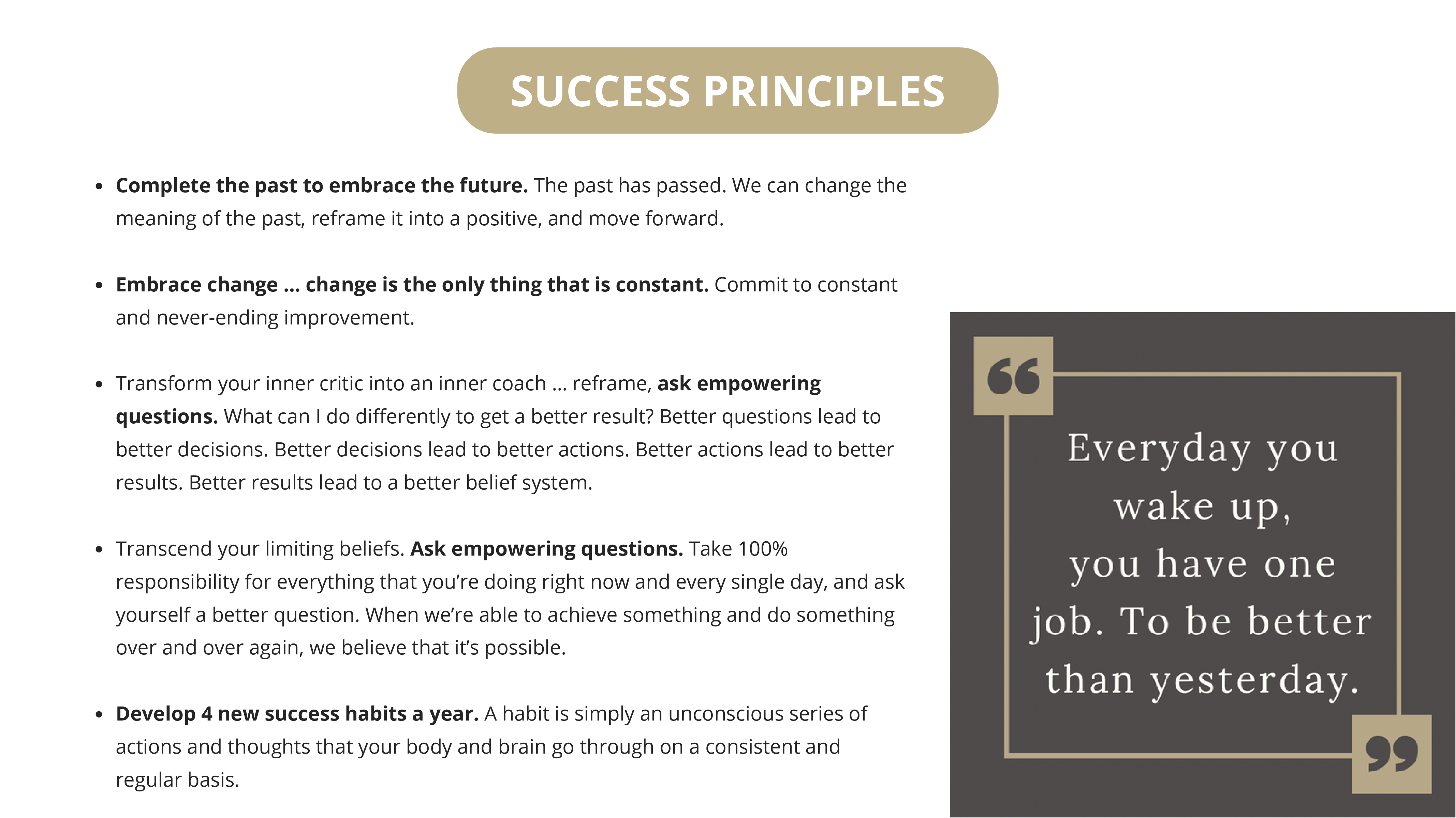 Success Principles (5)