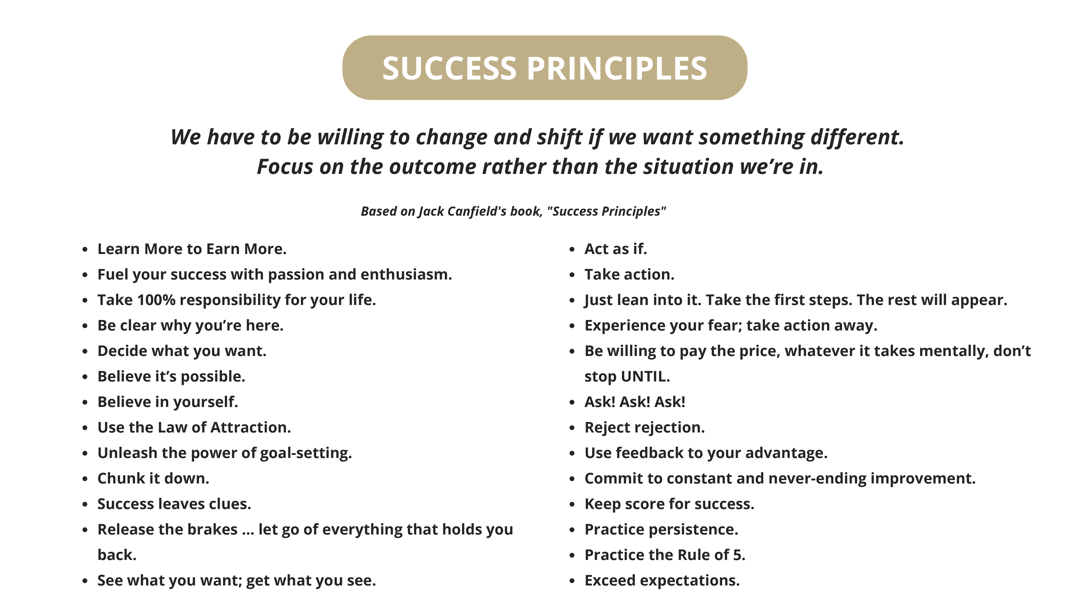 Success Principles (6)