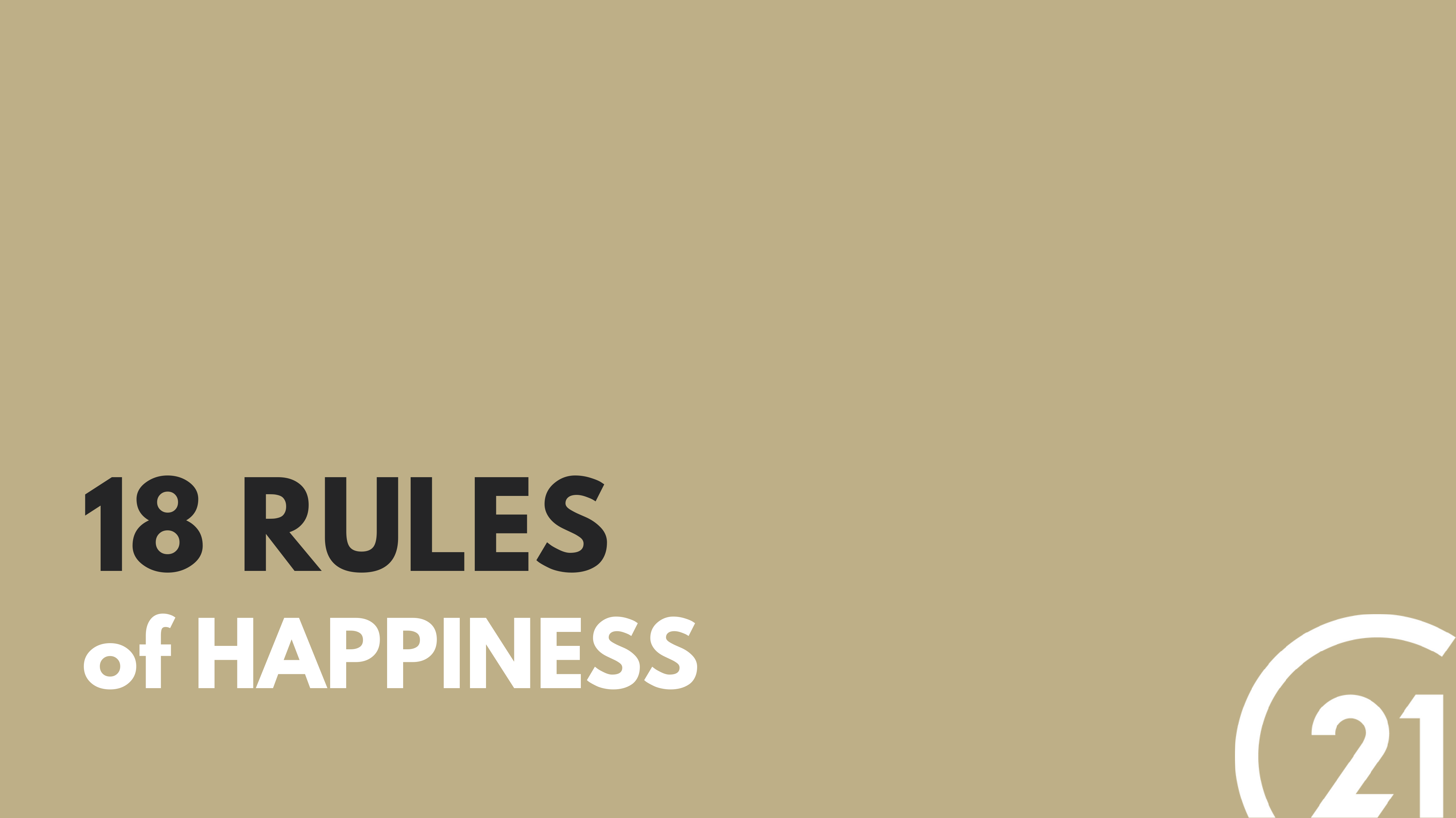 18 Rules Of Happiness  (1)